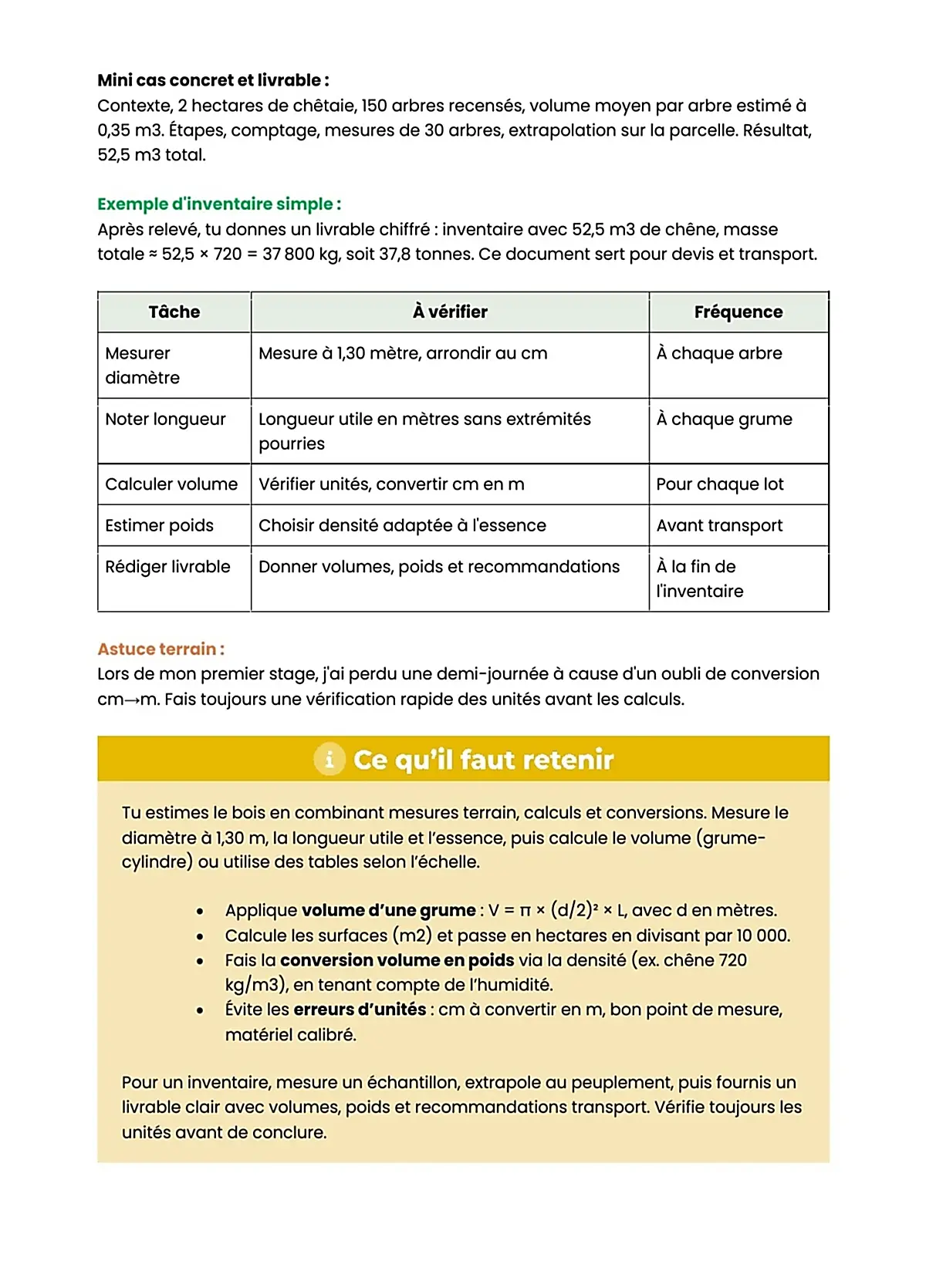 Example Fiche de Révision BP Sylviculture